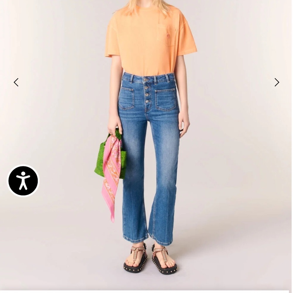 MAJE Front pocket jeans